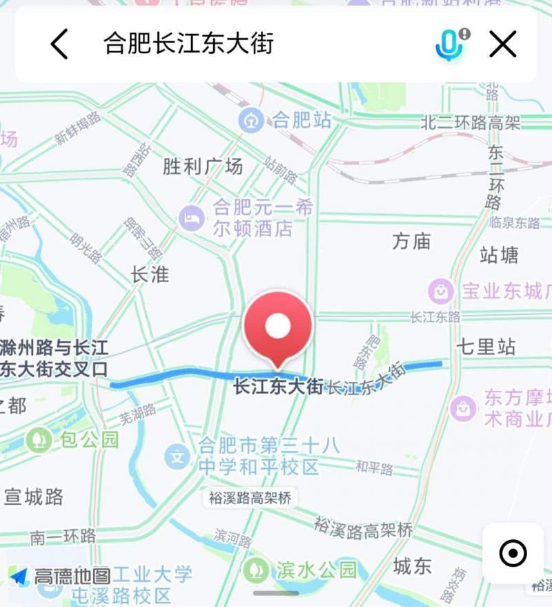 长江东大街，车停远处，步行寻找